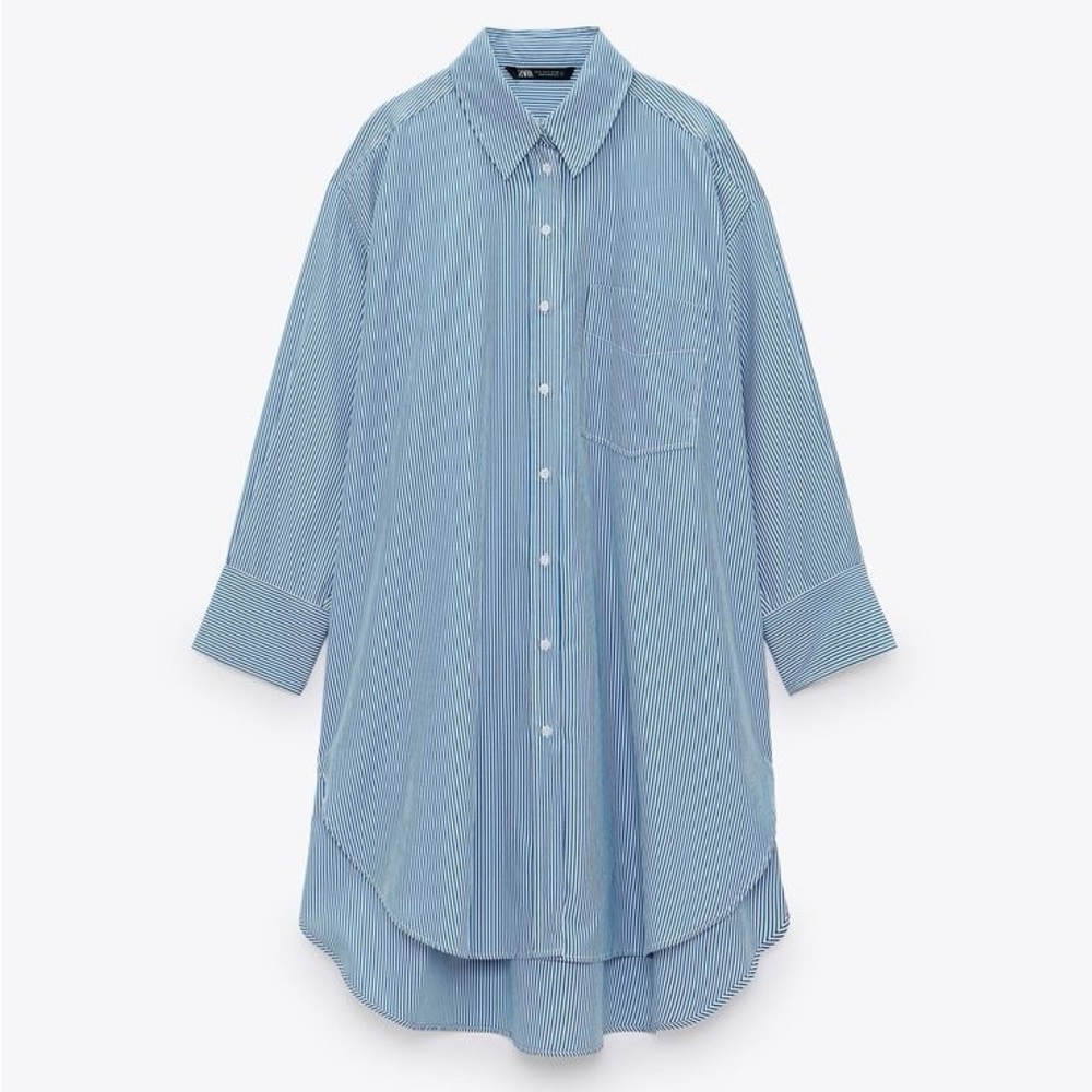 NWOT Zara Oversized Poplin Shirt Dress